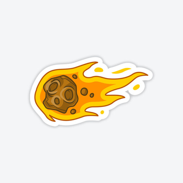 Alevli Meteor Sticker