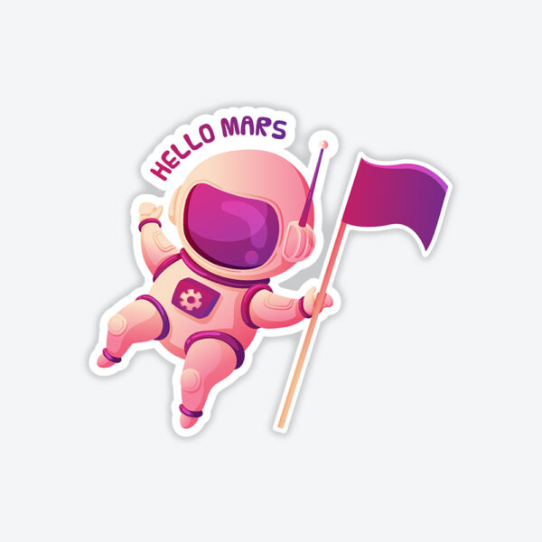 Mars Astronotu Sticker