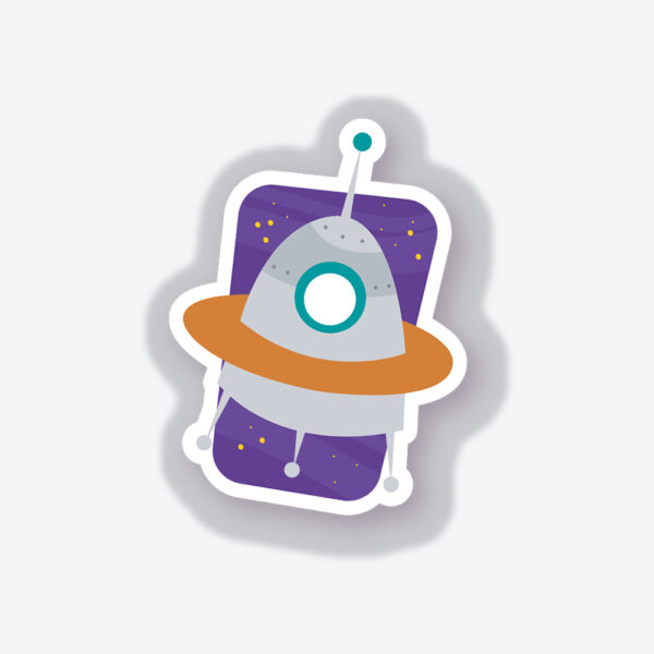 İniş Takımlı Uzay Gemisi Sticker