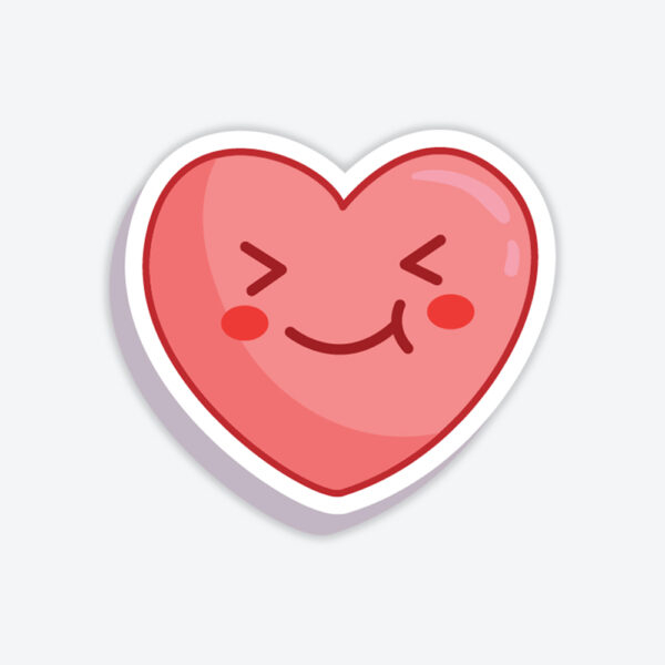 Gülümseyen Kalp Sticker