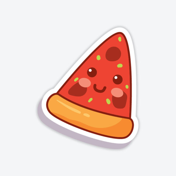 Neşeli Pizza Dilimi Sticker