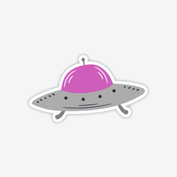 UFO Spaceship Sticker