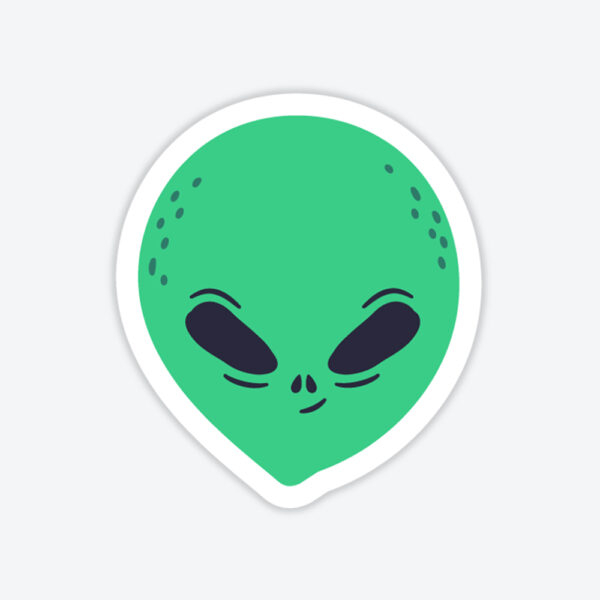 Uzaylı Surat Stickerı