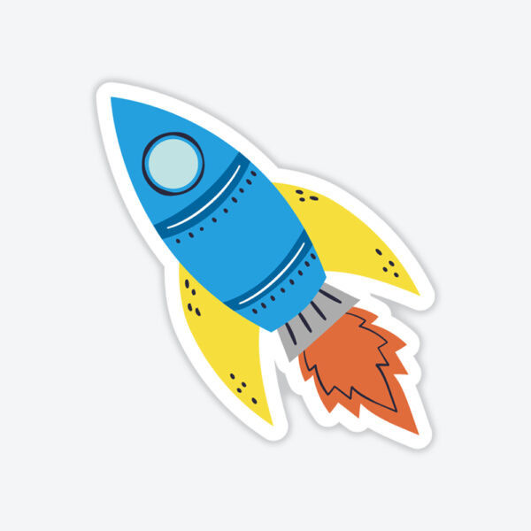 Mavi Roket Stickerı