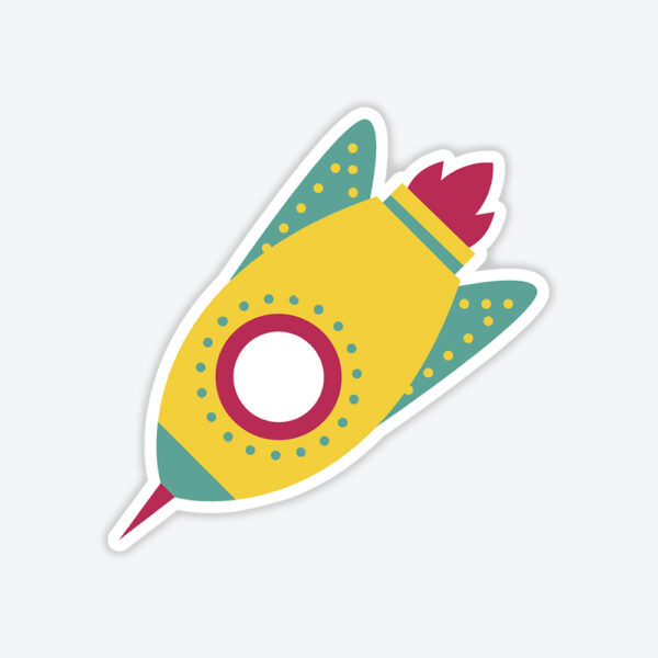 Sarı Noktalı Roket Stickerı