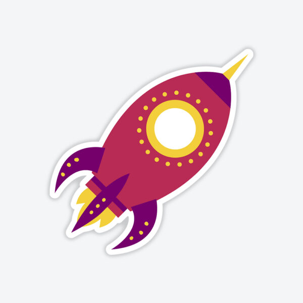 Retro Roket Sticker