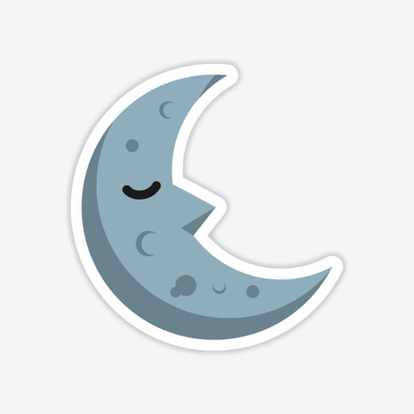 Uykulu Ay Sticker