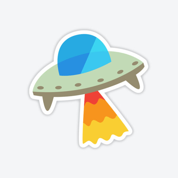 Işınlayan UFO Sticker