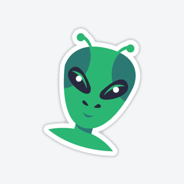 Yeşil Uzaylı Sticker