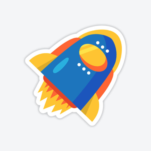 Havalanan Roket Sticker
