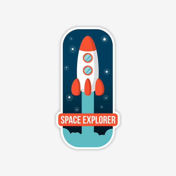 Elon Roket Sticker