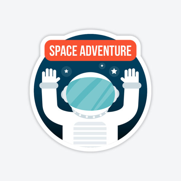 Elon Astronot Sticker