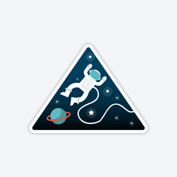 Elon Gezegen Bulan Astronot  Sticker