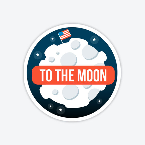 Elon To The Moon Sticker