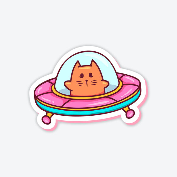 Kedi Ufo Sticker