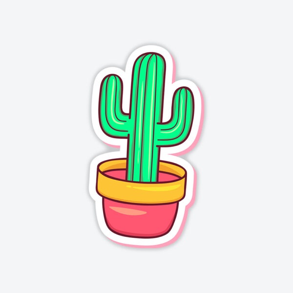 Sevimli Kaktüs Sticker