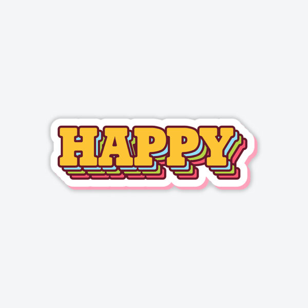 Yummy Happy Sticker