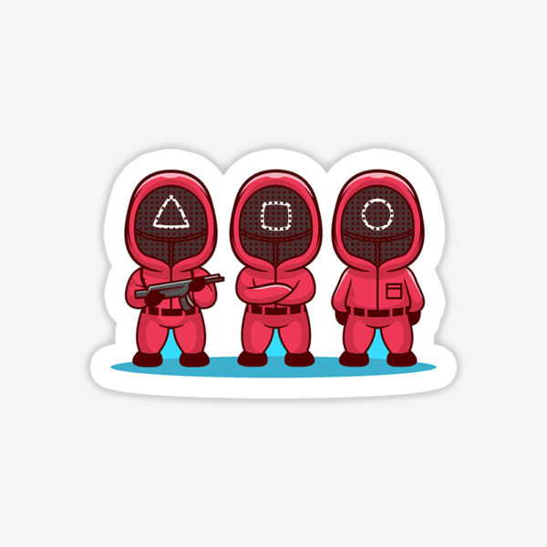 Squid Game 3'lü Koruma Sticker