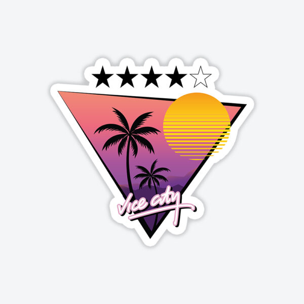 Grand Theft Auto Vice City Manzara Sticker