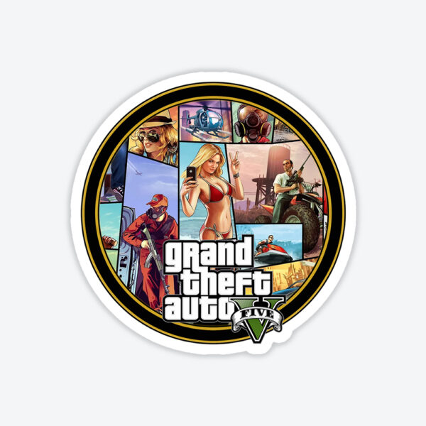 Grand Theft Auto V Five Yuvarlak Sticker