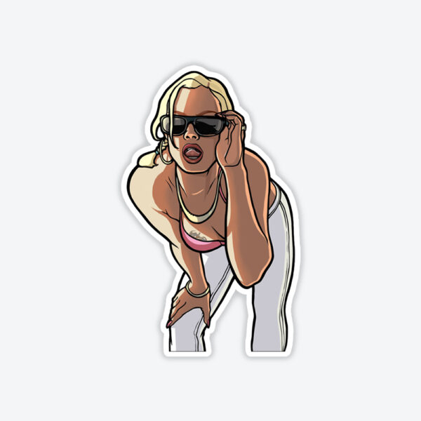 Grand Theft Auto San Andreas Blonde Girl Sticker