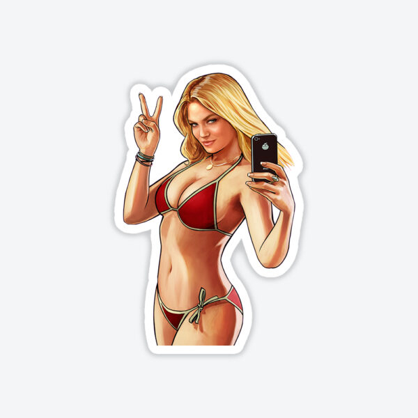 Grand Theft Auto V Blonde Girl Sticker