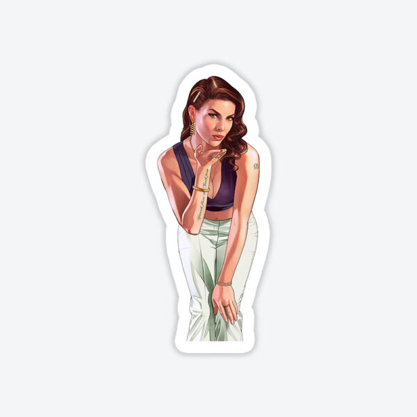 Grand Theft Auto V Brunette Girl Sticker
