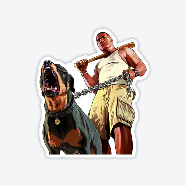 Grand Theft Auto V Franklin ve Chop Sticker