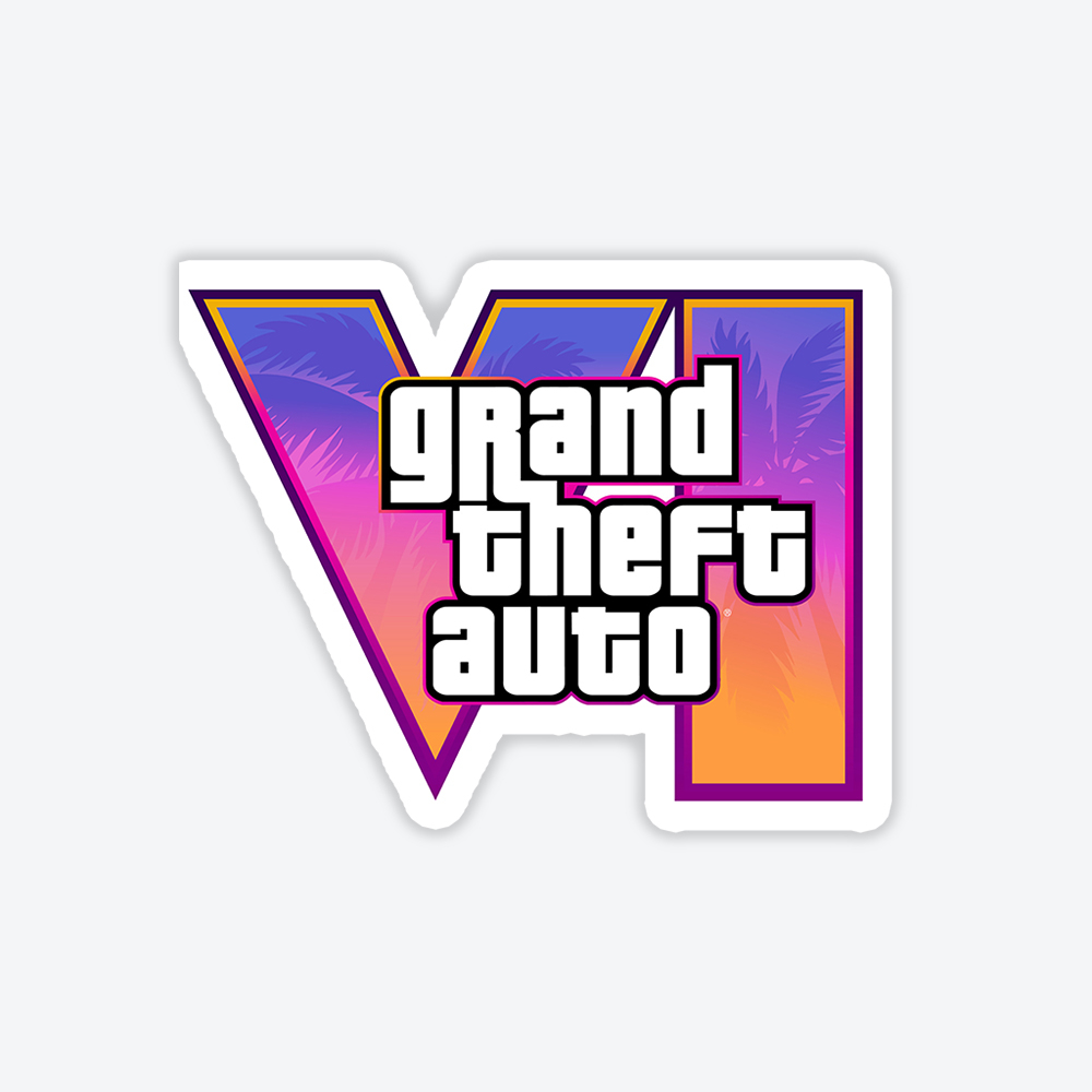 237_01 Grand Theft Auto VI Logo Sticker - Görsel 1